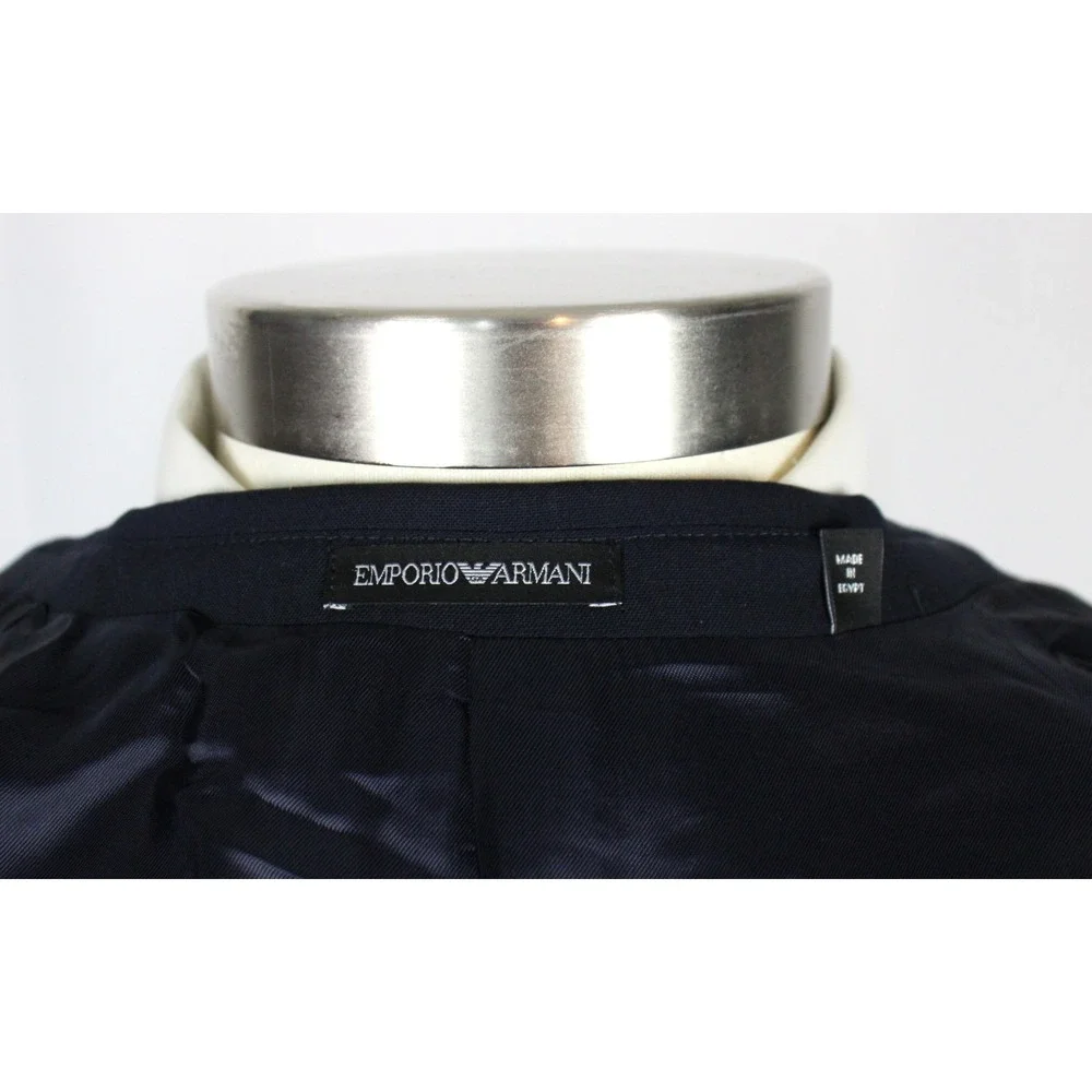 Emporio Armani Blazer 40 R (50 EU) Mens Navy Wool M Line Slim Fit Sport Coat